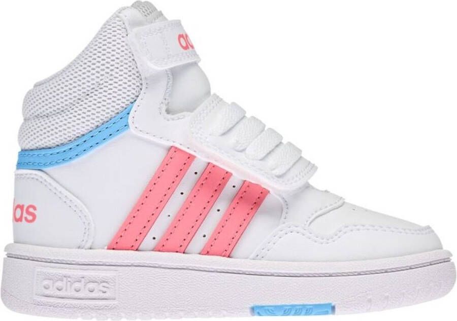 Adidas SPORTSWEAR Hoops Mid 3.0 AC Trainers Baby Ftwr White Acid Red Sky Rush
