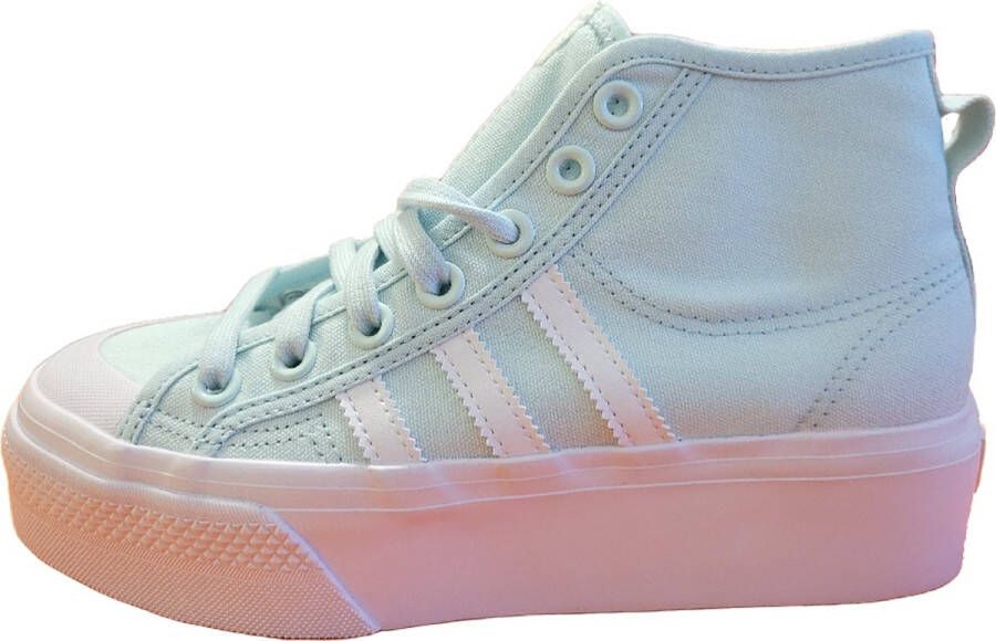 adidas Nizza RF Platform Mid Dames Licht Groen Wit