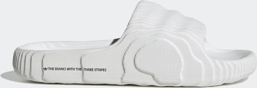 Adidas Originals Adilette 22 Slides Crystal White Crystal White Core Black- Crystal White Crystal White Core Black