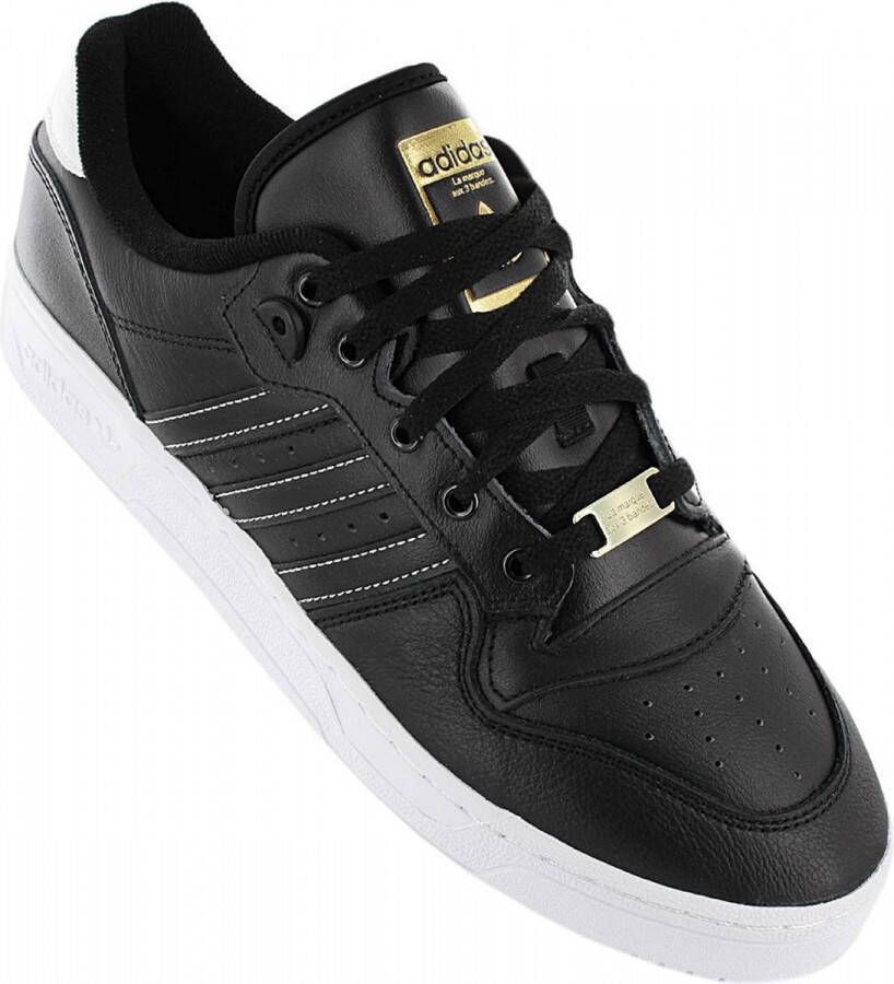 Adidas Originals Rivalry Low Heren Sneakers Sport Casual Schoenen Leer Zwart FV3347