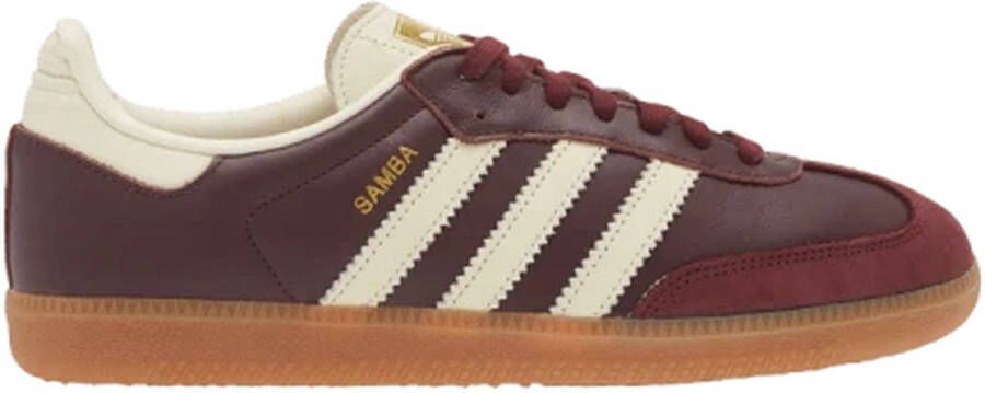 Adidas Originals Samba OG Schoenen Dames Maroon Gold Metalli