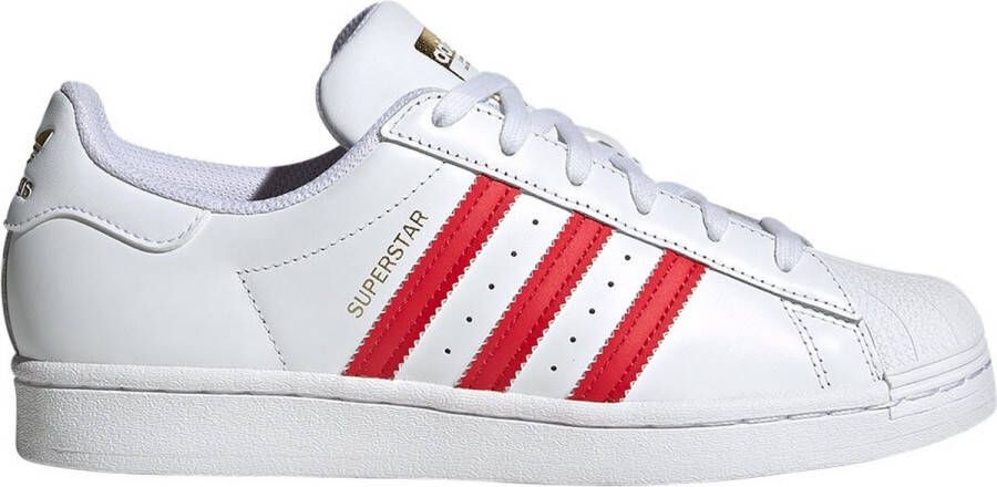 adidas ORIGINALS Superstar Sneakers Ftwr White Better Scarlet Gold Metalic Dames