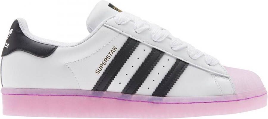Adidas Originals Superstar Jellied Shelltoe Dames Sneakers Schoenen Wit-Roze -