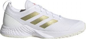 Adidas APAC Halo Multi Court Tennisschoenen Cloud White Gold Metallic Solar Red Dames