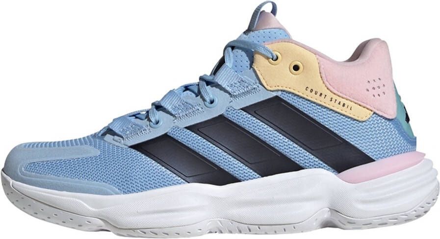 Adidas Performance Court Stabil Indoor Sneakers Dames Blauw