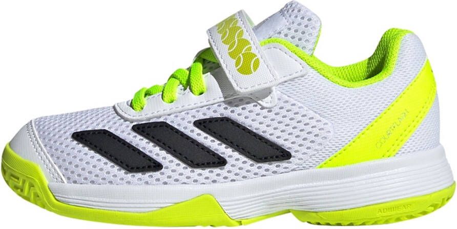 Adidas Perfor ce Courtflash Tennisschoenen met Klittenband Kids Kinderen Wit