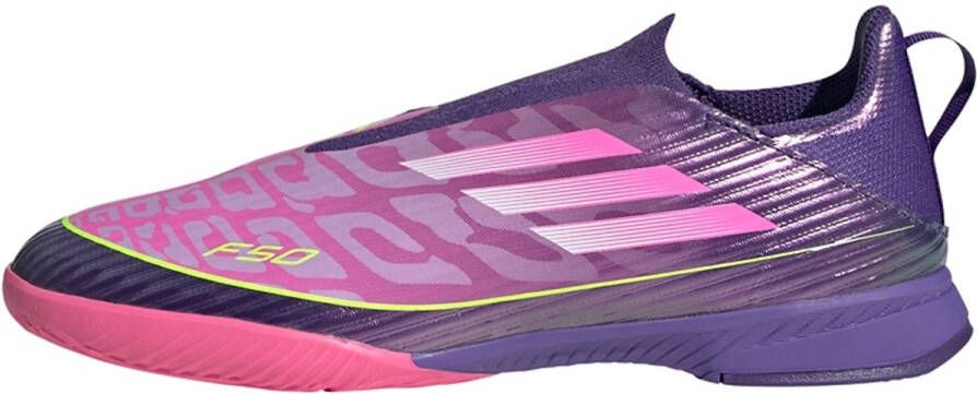 Adidas Perfor ce F50 LEAGUE Laceless Indoor Voetbalschoenen Kids Kinderen Paars