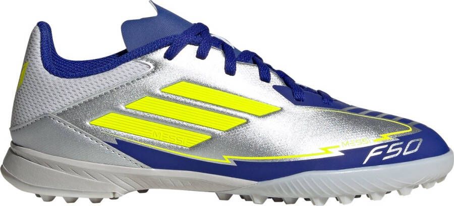 Adidas Perfor ce F50 League Messi Turf Voetbalschoenen Kids Kinderen Zilver
