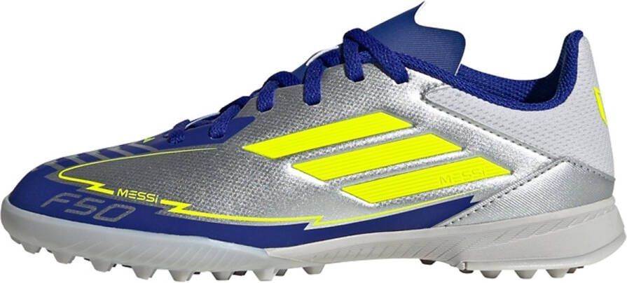 Adidas Perfor ce F50 League Messi Turf Voetbalschoenen Kids Kinderen Zilver