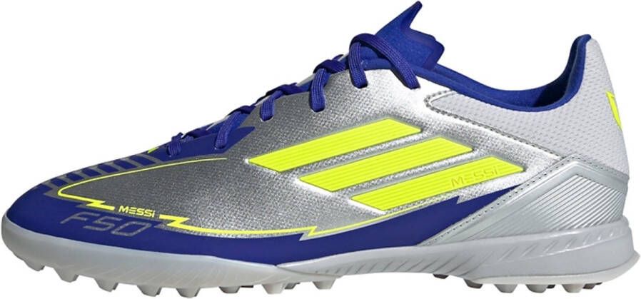 Adidas Perfor ce F50 League Messi Turf Voetbalschoenen Unisex Zilver