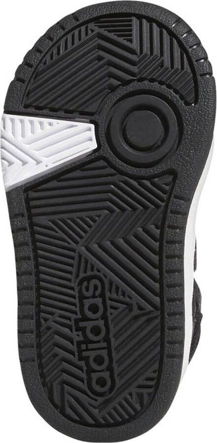 Adidas Sportswear Hoop Mid sneakers zwart wit grijs Imitatieleer 22