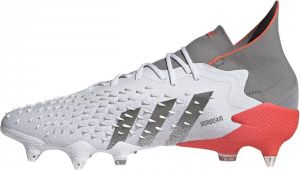 Adidas Predator Freak.1 Soft Ground Voetbalschoenen Cloud White Iron Metallic Solar Red