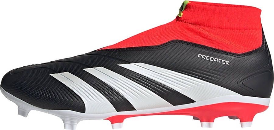 Adidas Predator League Laceless FG Core Black Cloud White Solar Red- Core Black Cloud White Solar Red