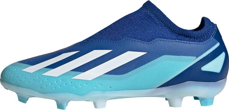 Adidas Perfor ce X Crazyfast.3 Veterloze Firm Ground Voetbalschoenen Kinderen Blauw