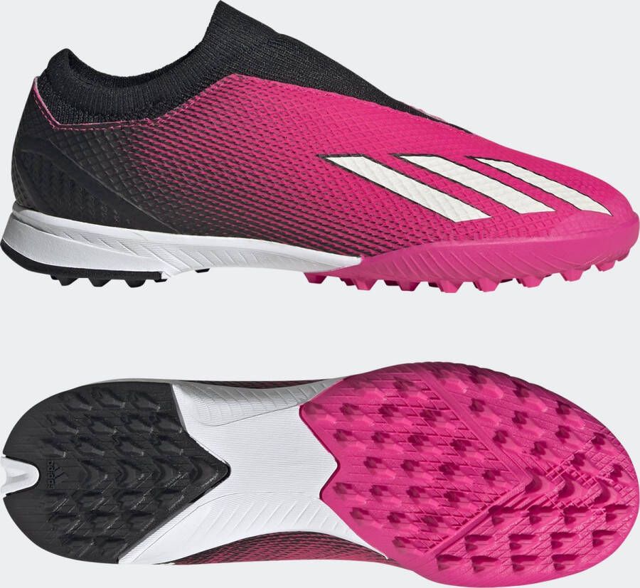 Adidas Perfor ce X Speedportal.3 Veterloze Turf Voetbalschoenen Kinderen Roze