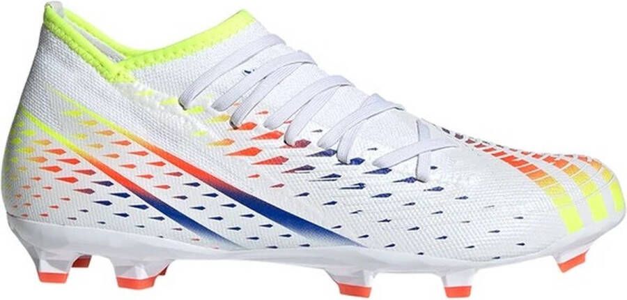 Adidas Predator Edge.3 Gras Voetbalschoenen (FG) Wit Geel Blauw