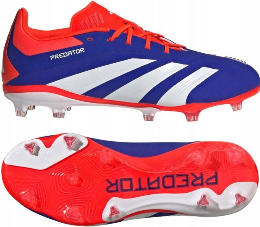 Adidas Predator Elite Gras Voetbalschoenen (FG) Kids Blauw Wit Rood