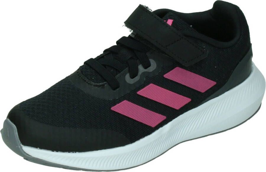 Adidas Sportswear Runfalcon 3.0 hardloopschoenen zwart fuchsia grijs Jongens Meisjes Mesh 36 2 3 Sneakers