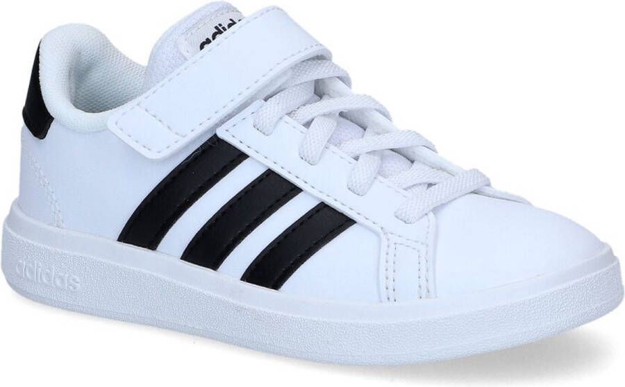 Adidas Originals Kinder gympen met klittenbandsluiting en elastische veters Grand Court Wit