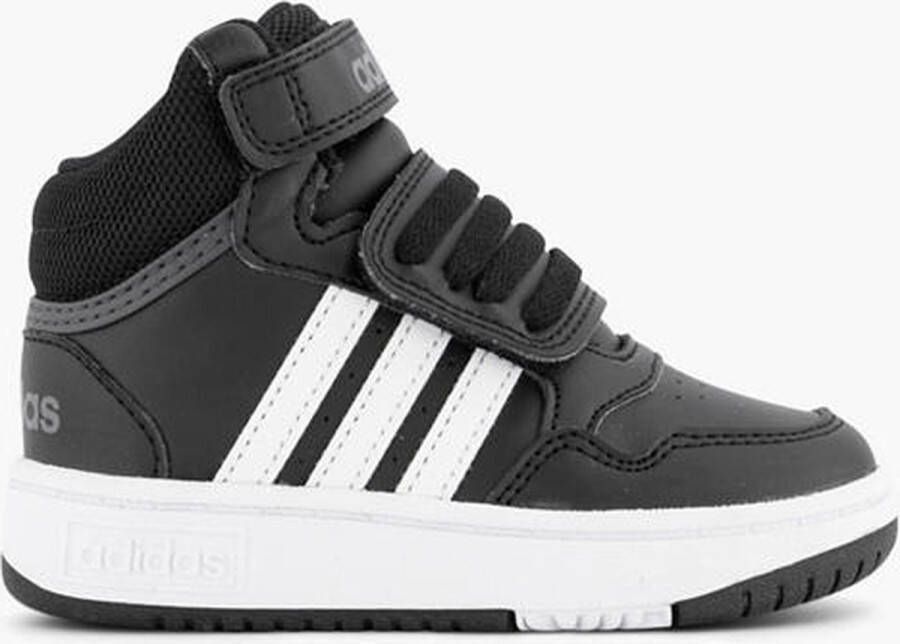 Adidas Sportswear Hoop Mid sneakers zwart wit grijs Imitatieleer 24