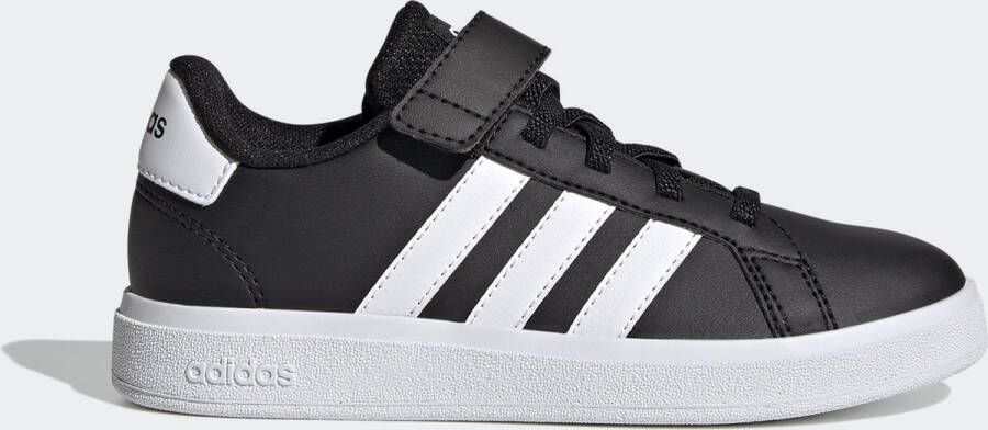 Adidas Core adidas Sportswear Grand Court Schoenen met Elastische Veters en Klittenband Kinderen Zwart - Foto 6