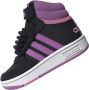 Adidas hoops mid lifestyle basketball strap sneakers zwart roze baby kinderen - Thumbnail 1