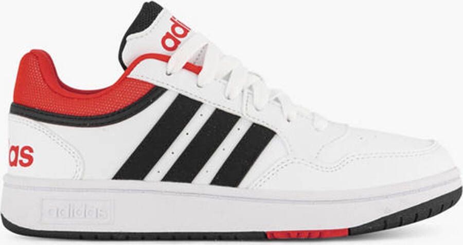 Adidas Sportswear Hoops 3.0 sneakers wit zwart rood Imitatieleer 35 1 2