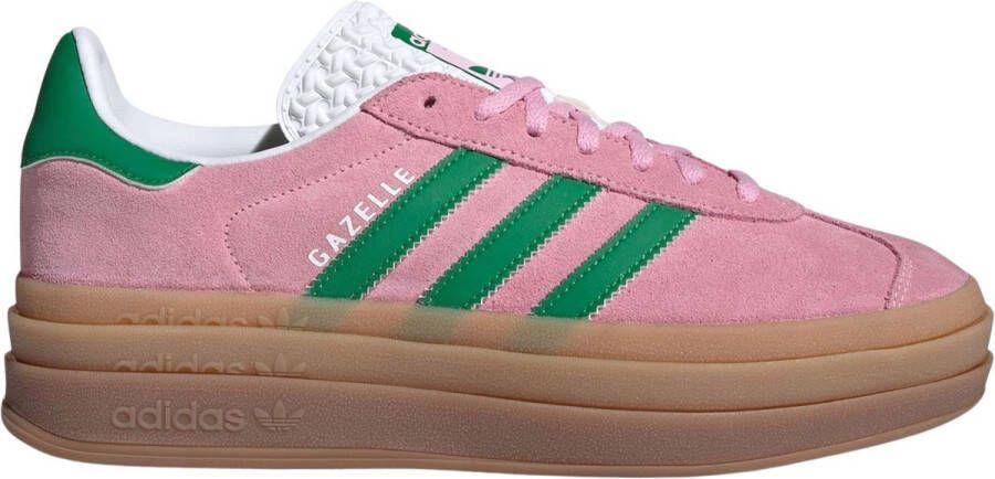Adidas Originals Gazelle Bold W Sneaker Trendy Sneakers Dames true pink green ftwr white maat: 36 2 3 beschikbare maaten:36 2 3 37 1 3 38 2 3