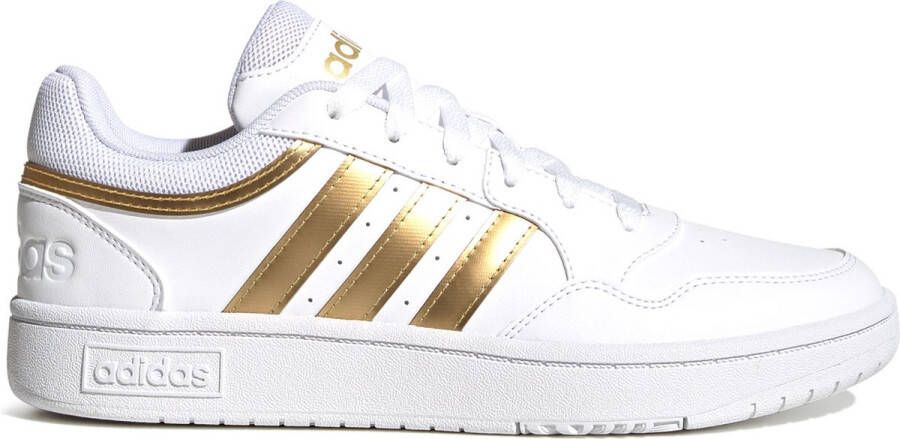 Adidas HOOPS 3.0 Low Dames Classic Sneakers Schoenen Wit-Gold HP7972 - Foto 6