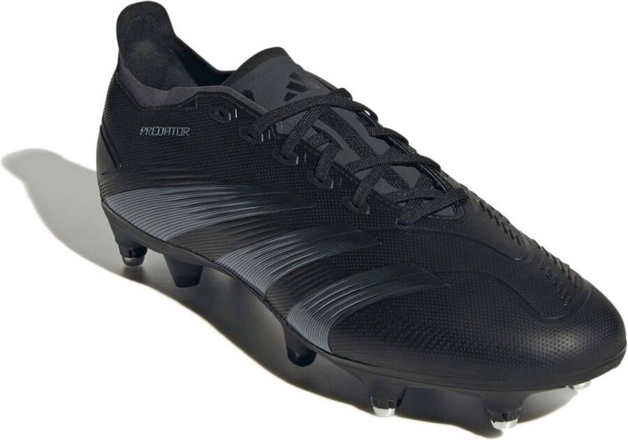 Adidas Predator League IJzeren-Nop Voetbalschoenen (SG) Zwart Grijs