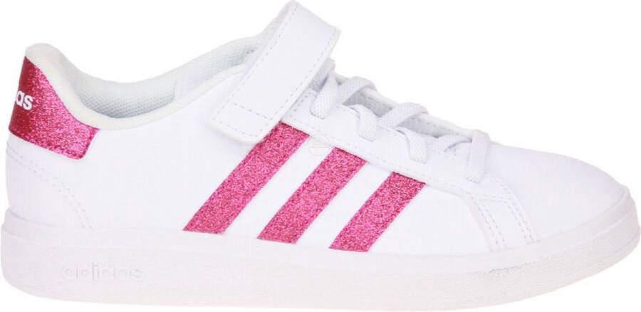 Adidas Originals Kinder gympen met klittenbandsluiting en elastische veters Grand Court Wit - Foto 5