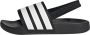 Adidas Sportswear Adilette Estrap badslippers met hielbandje zwart wit - Thumbnail 2