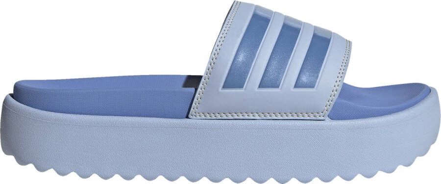 adidas Sportswear adilette Platform Badslippers Dames Blauw