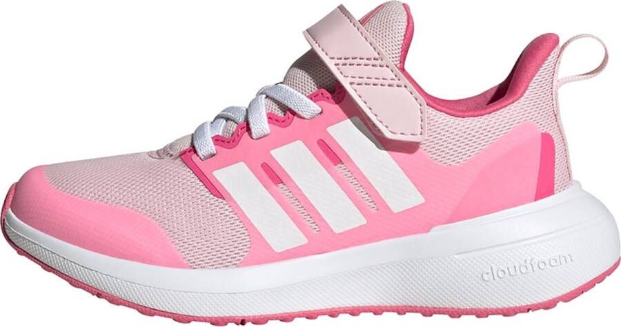Adidas Sportswear FortaRun 2.0 Cloudfoam Schoenen met Elastische Veters en Klittenband Kinderen Roze