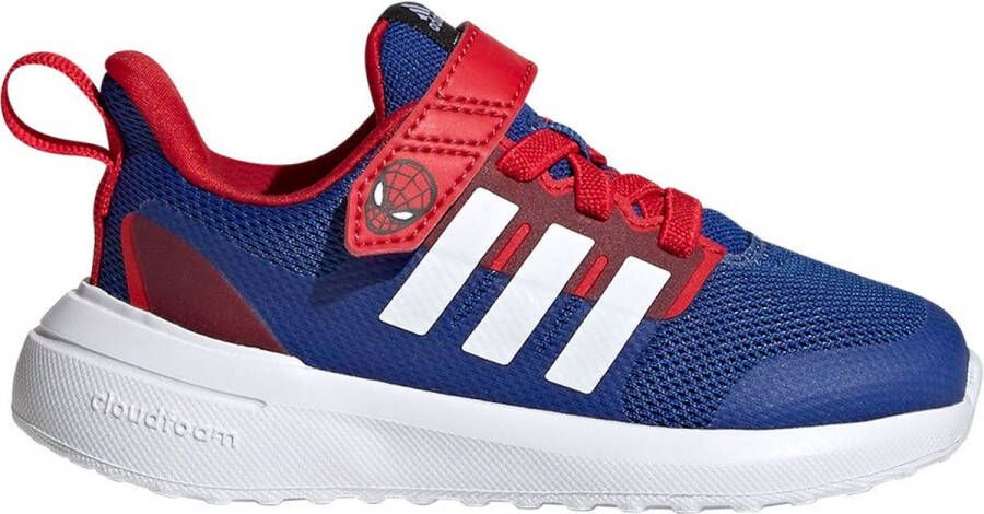 Adidas Sportswear x Marvel FortaRun 2.0 Spider-Man Cloudfoam Sport Running Schoenen met Elastische Veters en Klittenband Kinderen Blauw