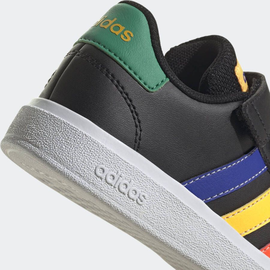adidas Sportswear Grand Court Lifestyle Court Elastic Lace and Top Strap Schoenen Kinderen Zwart