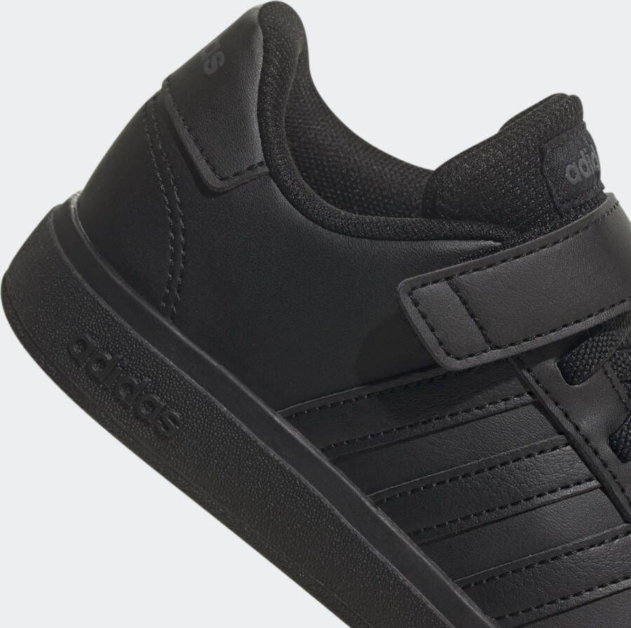 Adidas Core adidas Sportswear Grand Court Schoenen met Elastische Veters en Klittenband Kinderen Zwart - Foto 2