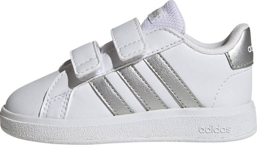 Adidas Sportswear Grand Court 2.0 sneakers wit matzilver Imitatieleer 20