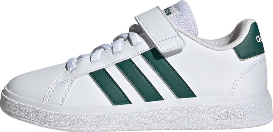 adidas Sportswear Grand Court Schoenen met Elastische Veters en Klittenband Kinderen Wit