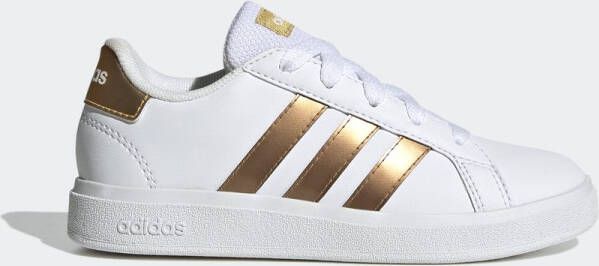 Adidas Sportswear Grand Court 2.0 sneakers wit matgoud Imitatieleer 28 1 2