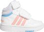 Adidas SPORTSWEAR Hoops Mid 3.0 AC Trainers Baby Ftwr White Acid Red Sky Rush - Thumbnail 1