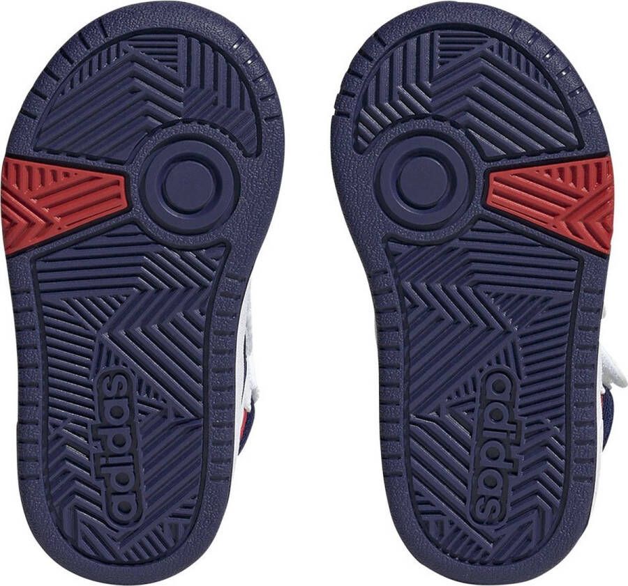 Adidas Sportswear Hoop Mid sneakers wit blauw rood Imitatieleer 22 - Foto 2