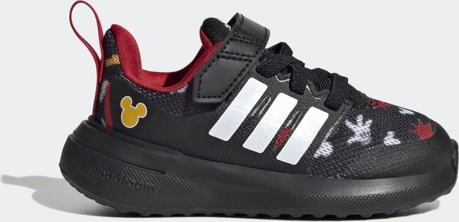 Adidas Sportswear x Disney FortaRun 2.0 Mickey Cloudfoam Sport Running Schoenen met Elastische Veters en Klittenband Kinderen Zwart