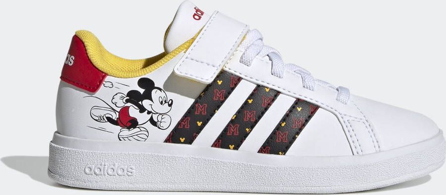 Adidas Sportswear x Disney Grand Court Mickey Lifestyle Court Schoenen met Klittenband Kinderen Wit
