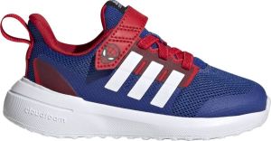 Adidas Sportswear x Marvel FortaRun 2.0 Spider-Man Cloudfoam Sport Running Schoenen met Elastische Veters en Klittenband Kinderen Blauw
