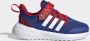 Adidas Sportswear x Marvel FortaRun 2.0 Spider-Man Cloudfoam Sport Running Schoenen met Elastische Veters en Klittenband Kinderen Blauw - Thumbnail 1
