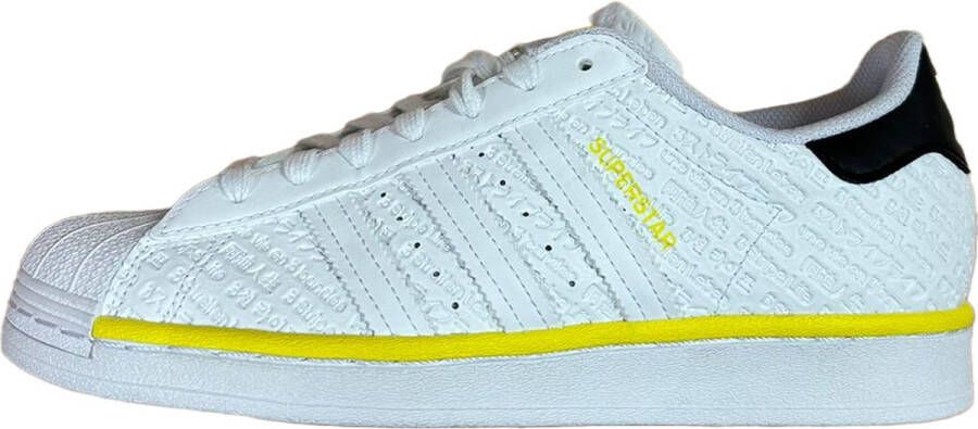 adidas Superstar Sneakers Wit Geel