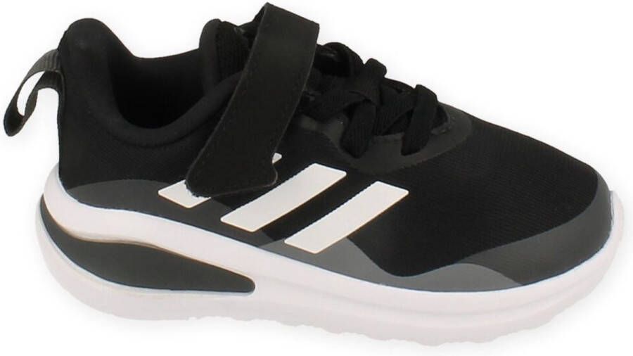 Adidas FortaRun Elastic Lace Top Strap Hardloopschoenen Core Black Cloud White Grey Six