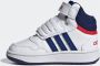 Adidas Sportswear Hoop Mid sneakers wit blauw rood Imitatieleer 23 - Thumbnail 1