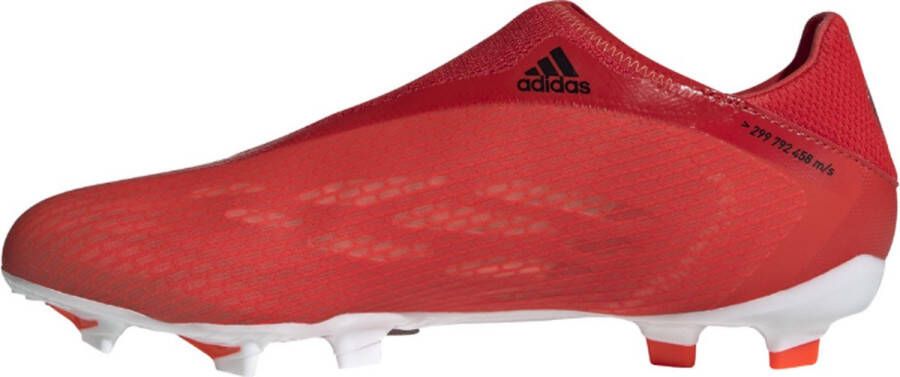 Adidas X Speedflow.3 Veterloze Firm Ground Voetbalschoenen Red Core Black Solar Red Dames
